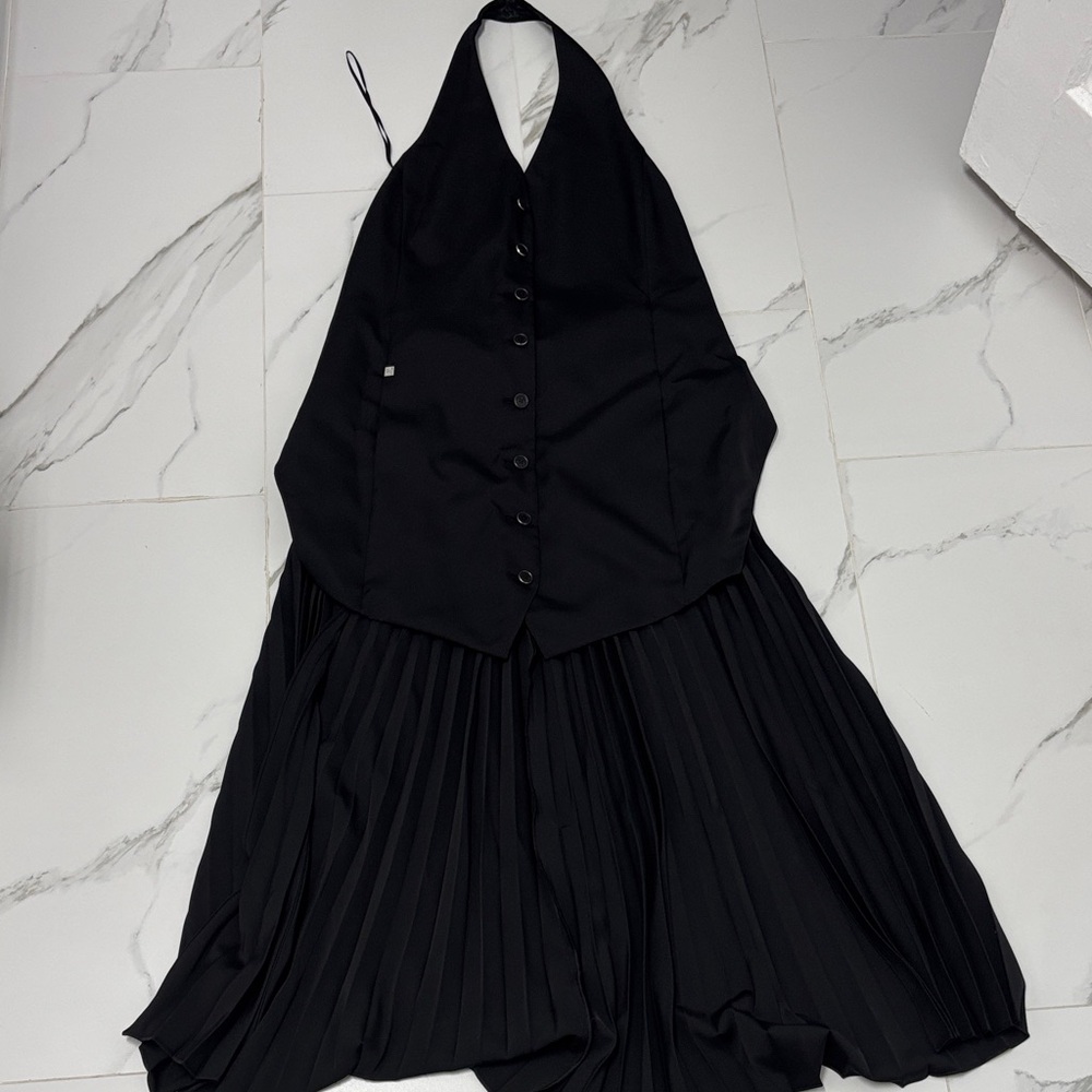 Helmut Lang Black Backless Dress